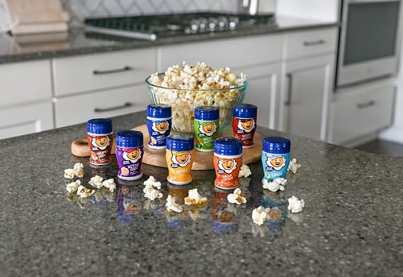 Kernel Season's Popcorn Seasoning Variety Pack, 0.9 oz 25 g 8 Flavors | Popcorn Condiments Mini Jars Variety Pack
