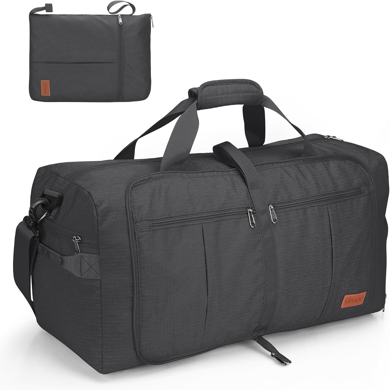 Urtala Airlines Cabin Bag 55x28x25 Underseat Foldable Travel Duffel Sports Gym Bag Holdall Tote Carry on Hand Luggagewith Shoe Compartment Overnight for Women and Men 40L(Black) Urtala Airlines Cabin Bag 55x28x25 Underseat Foldable Travel Duffel Sports Gym Bag Holdall Tote Carry on Hand Luggagewith Shoe Compartment Overnight for Women and Men 40L(Black)