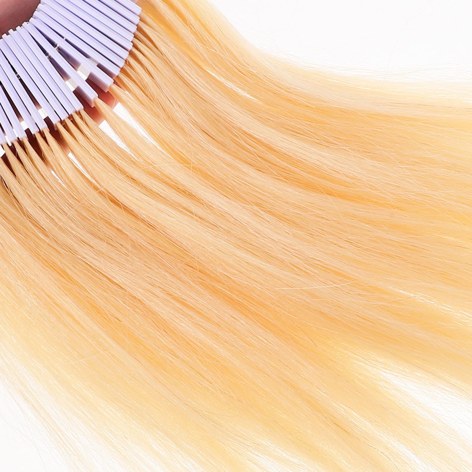 UKCOCO Nuancier de 30 Pièces en Cheveux Réels pour Test Capillaire, Échantillons de Coloration Naturels, Peau Sensible, pour Salon et Coiffeurs Professionnels