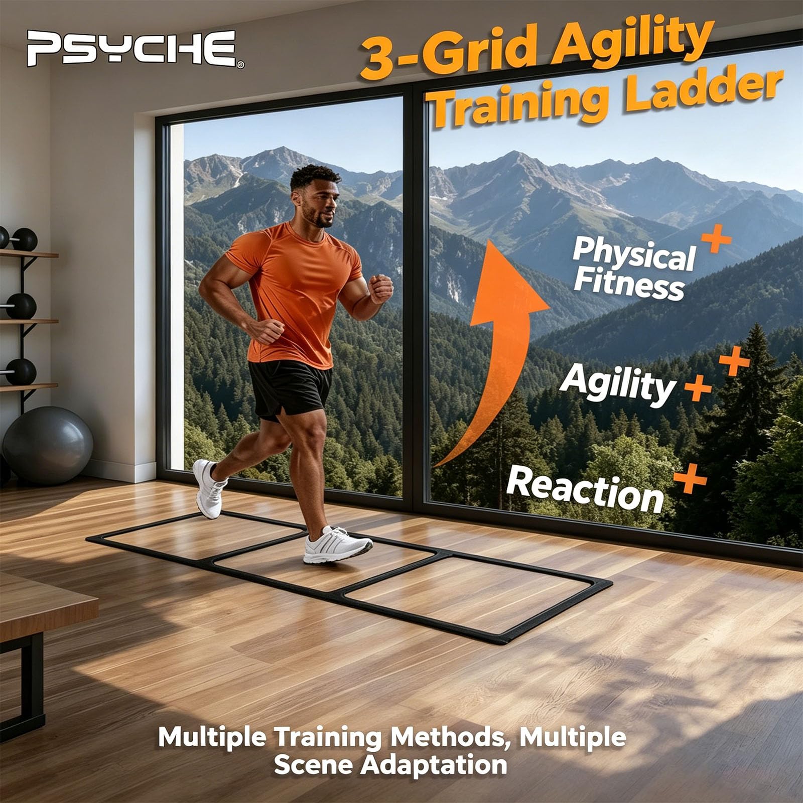 Set di 5 scalette per agilità in silicone per esercizi di movimento rapido e coordinazione in sport, fitness, atletica, allenamento