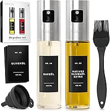 Sponsored You’re seeing this ad based on the product’s relevance to your search query.Learn more about this advertisement EDELHAUS Oil Sprayer Set of 2 – High-Quality Oil Spray Bottle Made of Stainless Steel and Glass, for Healthy Cooking, Sprayer for Precise Dosage, for Cooking Oil & Vinegar Includes 20 Labels, Funnel