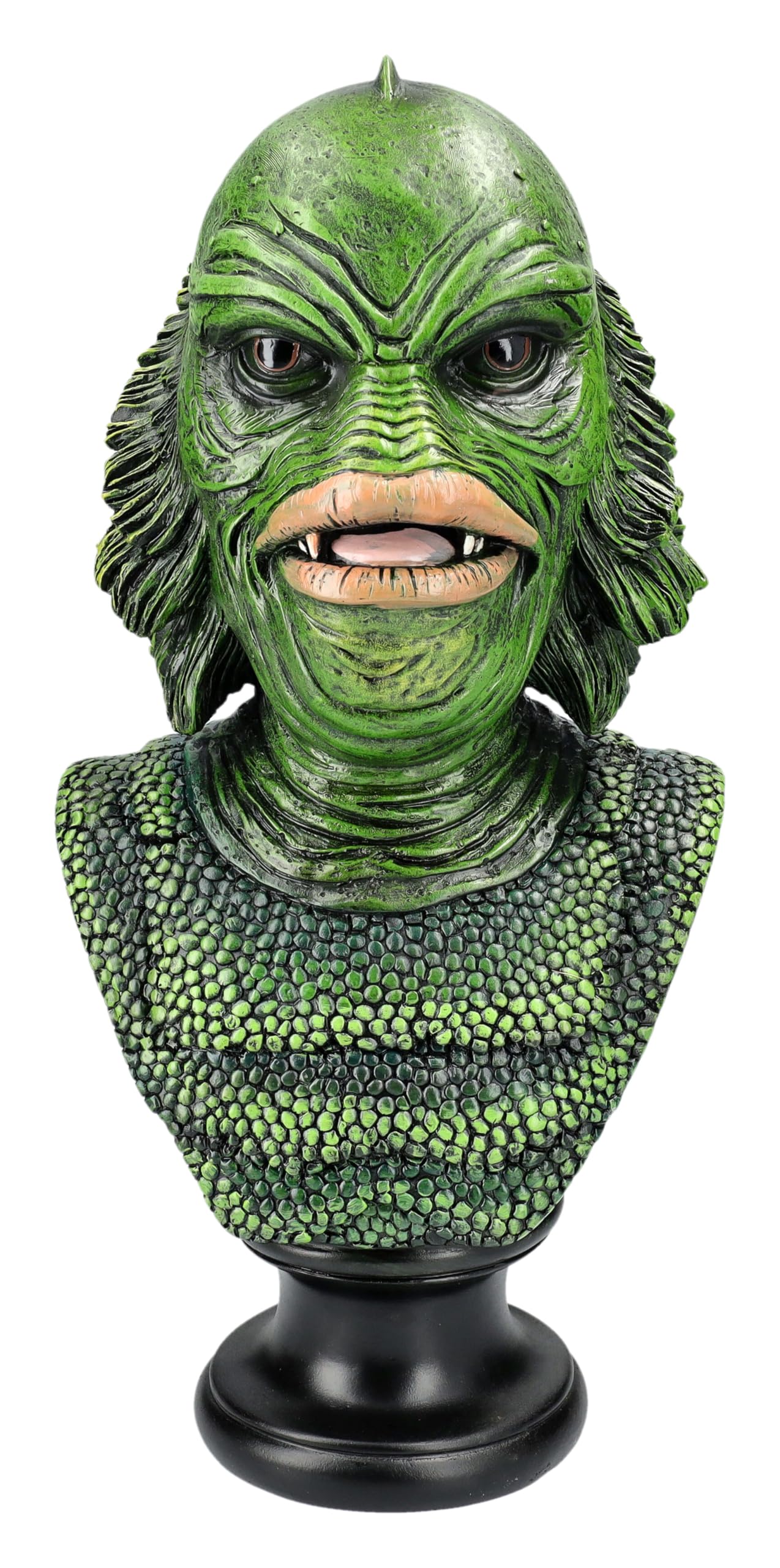 Figuren Shop GmbH Monster Büste Sumpfmonster – Handbemalte Horror-Figur aus Polyresin, Grusel-Deko & Fantasy-Skulptur, 36 cm Höhe
