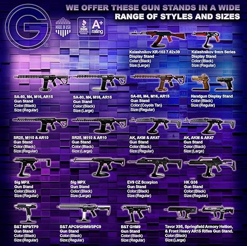 Miniatura 6 de Gun Stand, Pistol Stand, Rifle Stand, Magazine Stand, Handgun Stand, Gun Safe Organizer, Mag Holder  Durable, Stable & Made in The USA