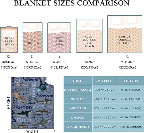 Miniatura 9 de Manta de tiburón, regalos para niños y niñas, regalos de tiburones para amantes de los tiburones, manta de tiburones para niños, decoración de