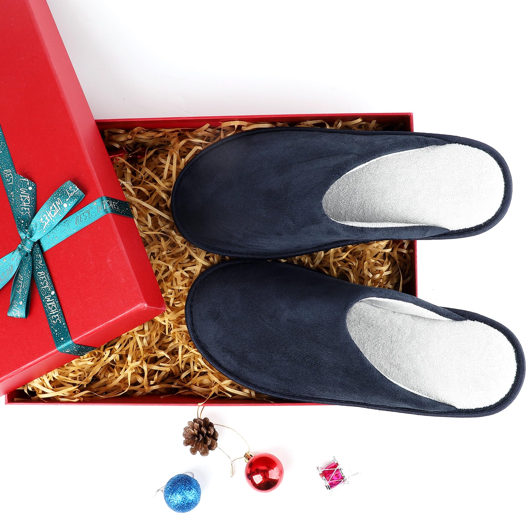 riemot Pantofole Uomo Ciabatte Invernali Inverno Casa Morbida Autunno Inverno Memoria Schiuma Pavimento Indoor Outdoor 38-47 EU