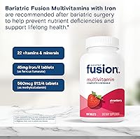 Vista 5 de Fusion Completo para personas con sobrepeso Chewable Multivitamin Naranja, crema 120 ct. , 894603002024, Strawberry, 120