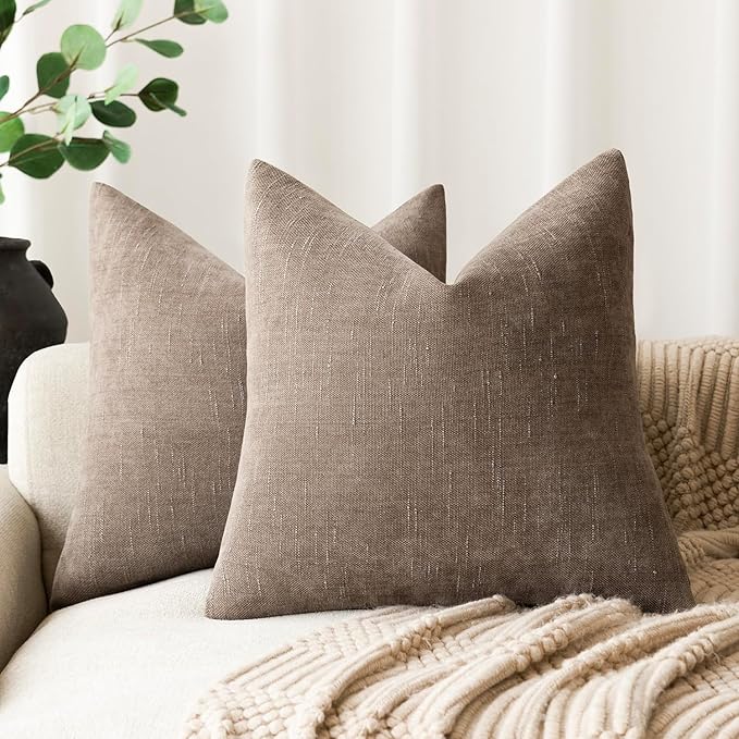 Amazon.com: Foindtower Pack of 2 Soft Textured Throw Decorative Pillow ...