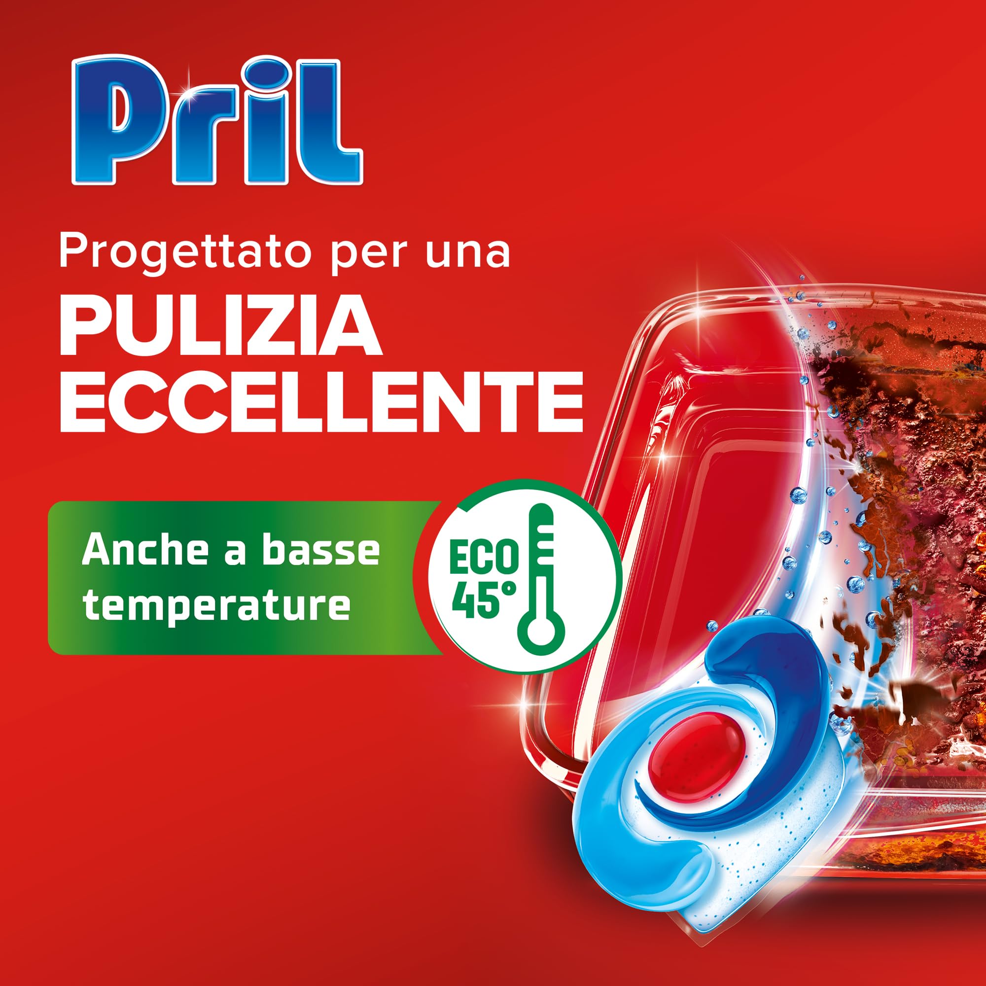 Pril Excellence 4in1 Caps, Detersivo Lavastoviglie in Caps a dissoluzione rapida, formato da 56x4 (224 capsule)