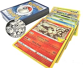 Pokémon PoKéMoN Pokémon Lot de 50 cartes assorties avec 1 pièce de jeu officielle