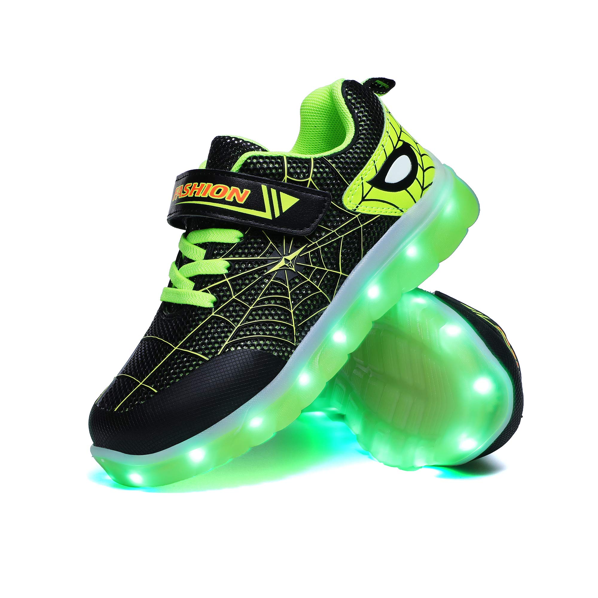Mixte Enfants LED Chaussures de Sport 7 Changement de Couleur Chaussure de Mutilsport USB Rechargeable LED Lumineuse Baskets Mode Respirante Running Sneakers pour Garçons et Filles