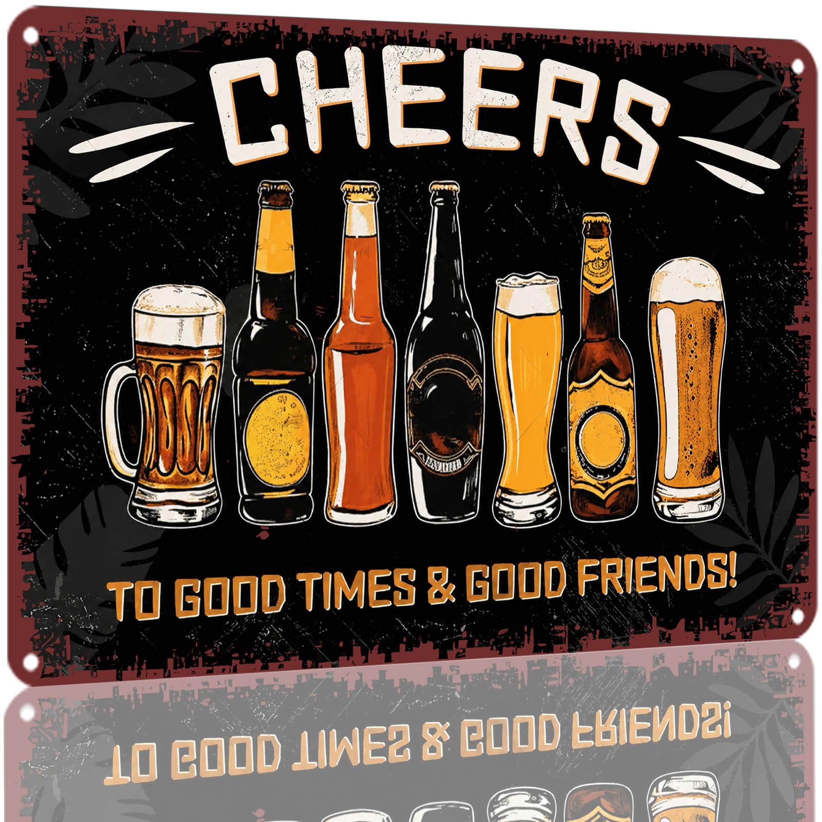 Kwqdozf As Pic Cheers To Good Times Vintage Metal Tin Sign 8X12 Inch Aluminum Wall Decor F