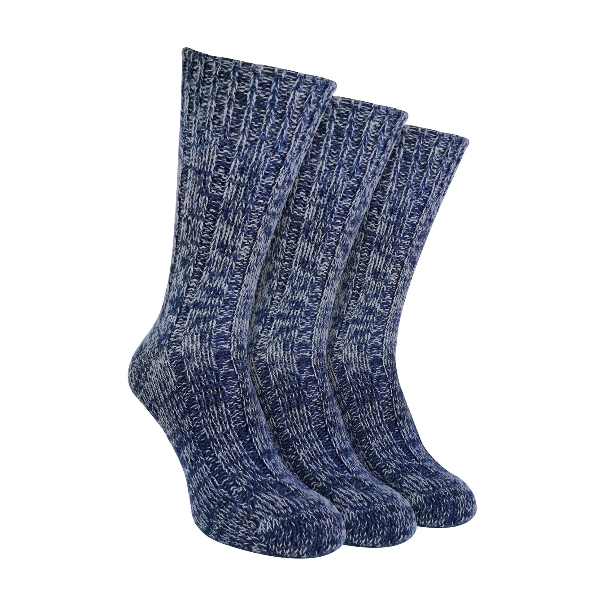 3 Pack Mens 100% Wool Socks | Sock Snob | Cushion Ribbed Boot Socks with Reinforced Heel and Toe