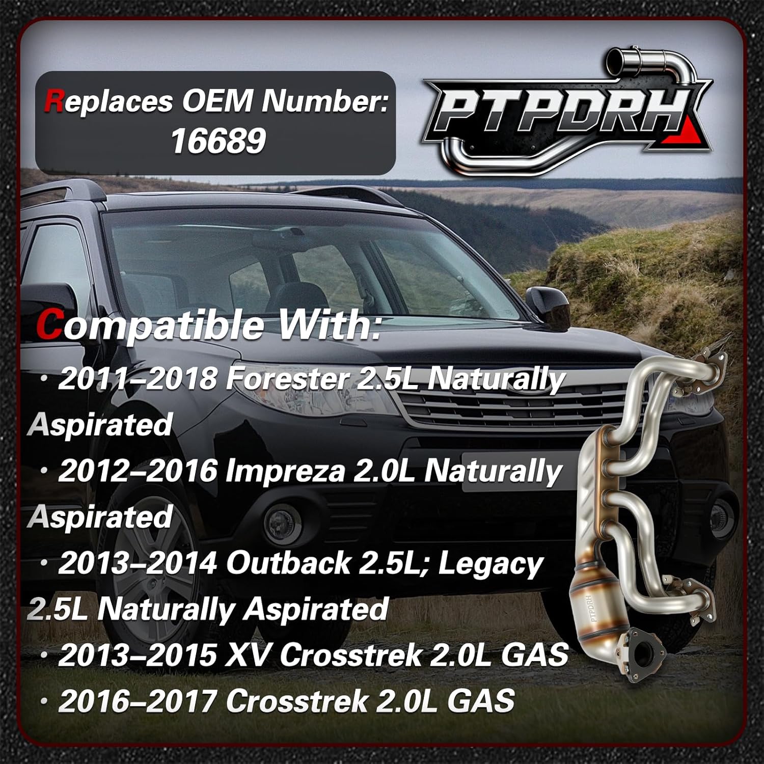 Catalytic Converter Compatible with 2011 2012 2013 2014 2015 2016 Subaru Forester 2.5L (EPA Compliant) Forester 11-16 2.5L