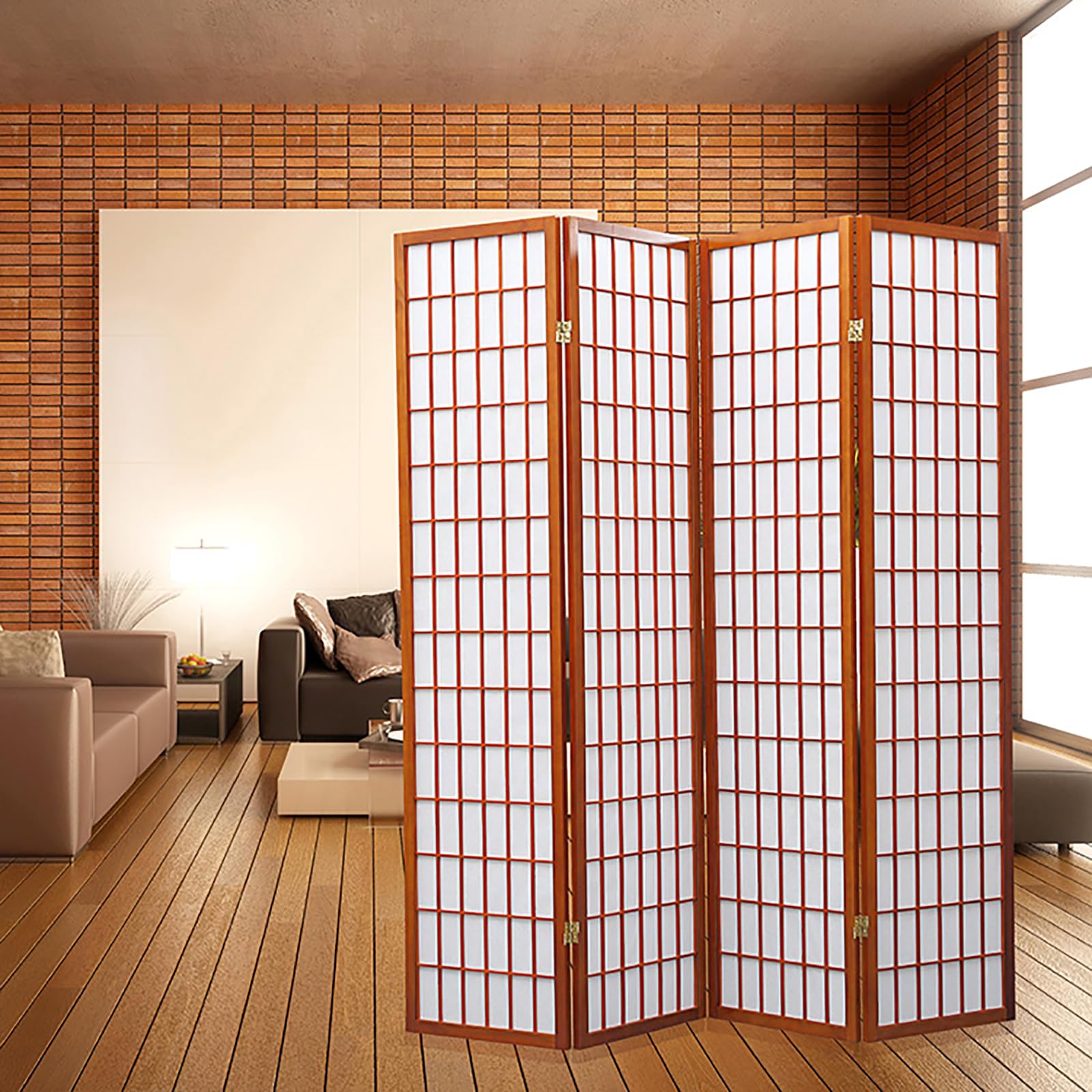 Amazon｜Fuyutu パーテーション 4連 間仕切り 和風衝立 高さ150/178cm