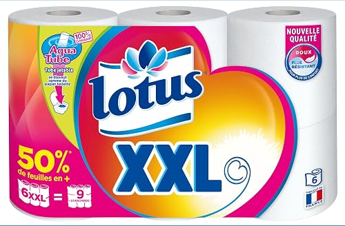 Lotus 6 Rollen Toilettenpapier, weiß, Größe XXL