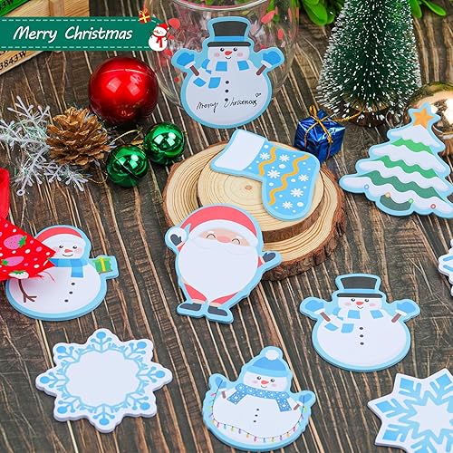 Miniatura 6 de 36 notas adhesivas de Navidad, 720 hojas de Winther copo de nieve, muñeco de nieve, blocs de notas para fiesta, creativos, lindos marcadores de