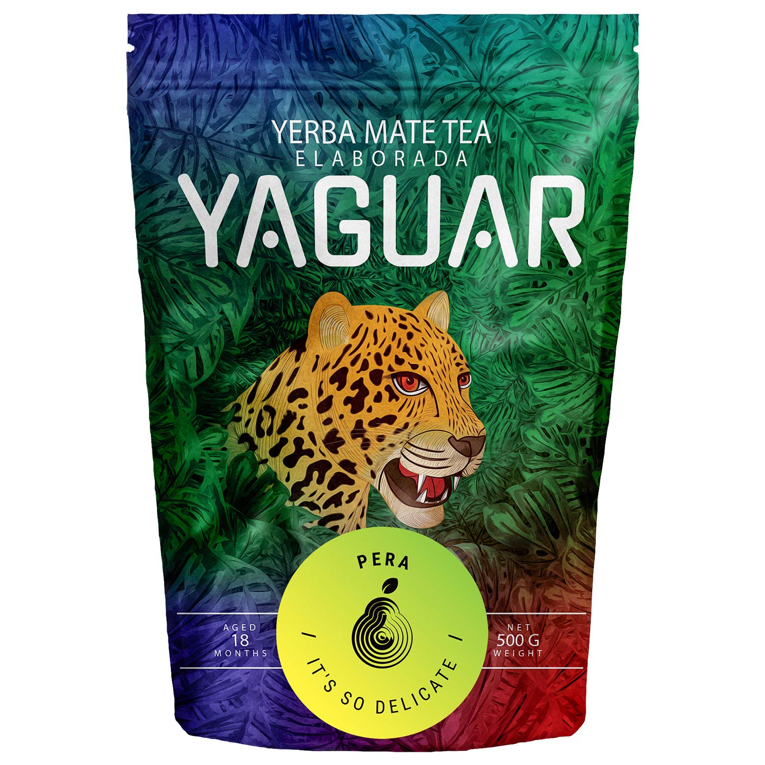 YAGUARPera - Yerba Mate Tea from Brazil - 500 g - Yerba Mate With Fruits And Herbs - Natural Caffeine - Contains Vitamins, Minerals, Antioxidants - Balanced Flavour - Native Product