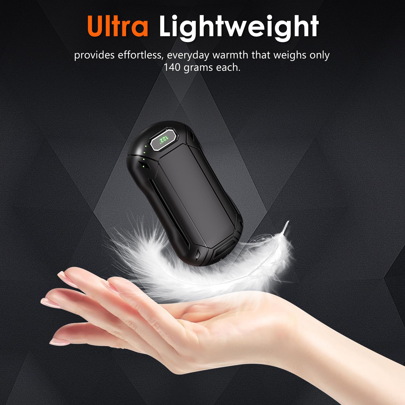 Scaldamani Ricaricabile USB , Scaldamani Elettrico 2 In 1, 6000 Scaldini Mani