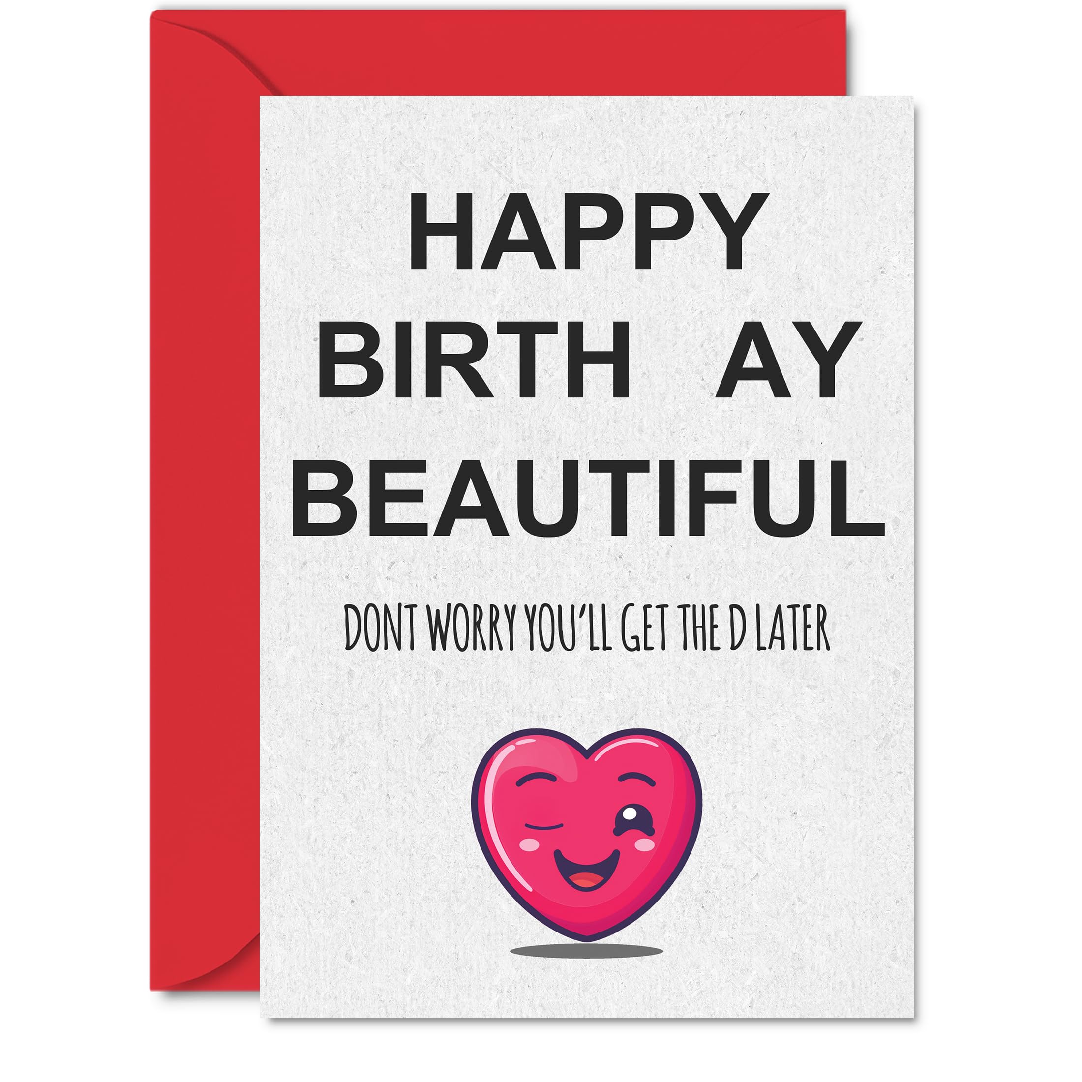 Funny Birthday Cards for Women - Get The D Later - Adult Happy Birthday Card for Girlfriend Wife Partner, A5 Inappropriate Humorous Bday Greeting Cards Her