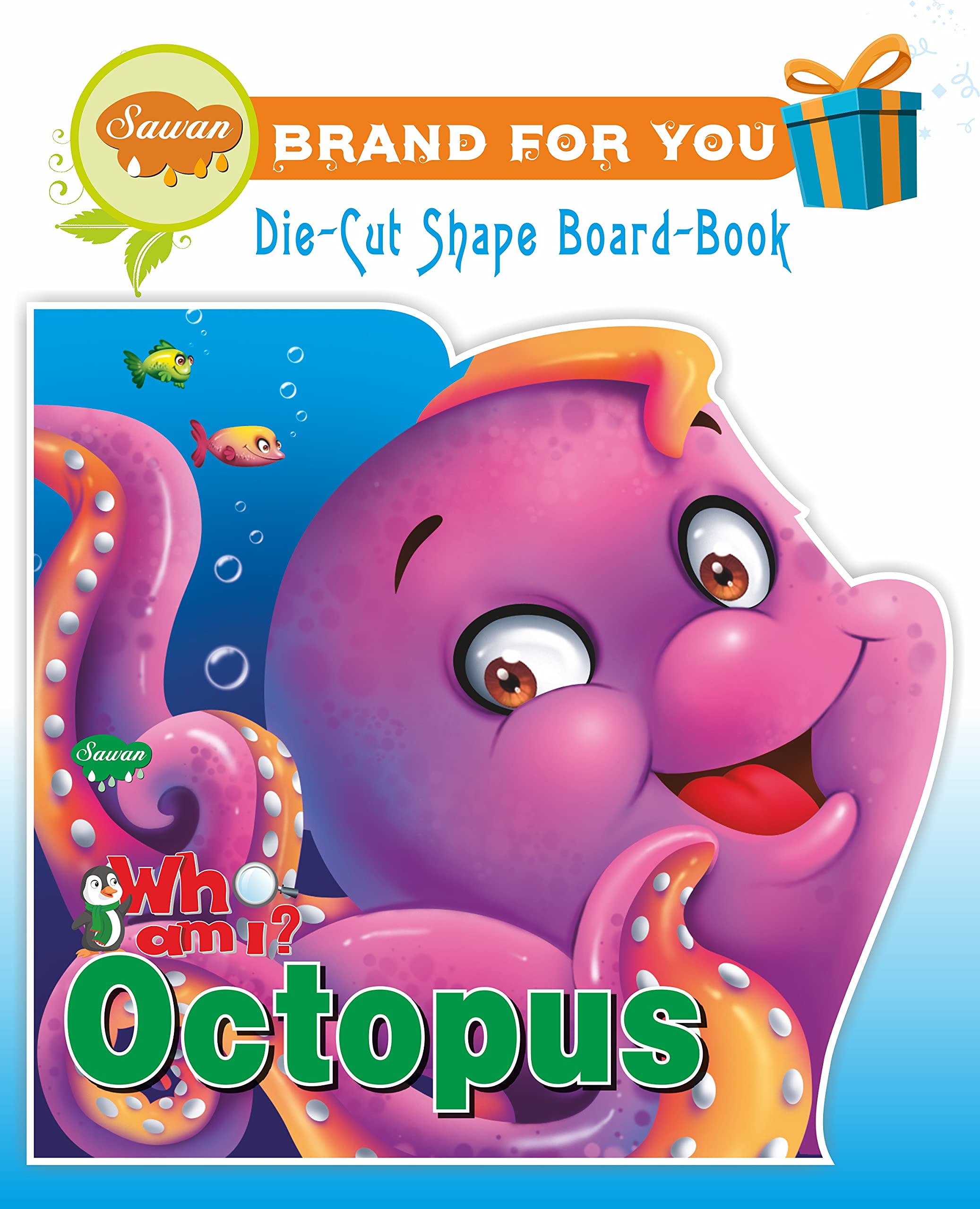 Sawan Presents 'Who Am I' Octopus | Die-Cut Shape Board-Book