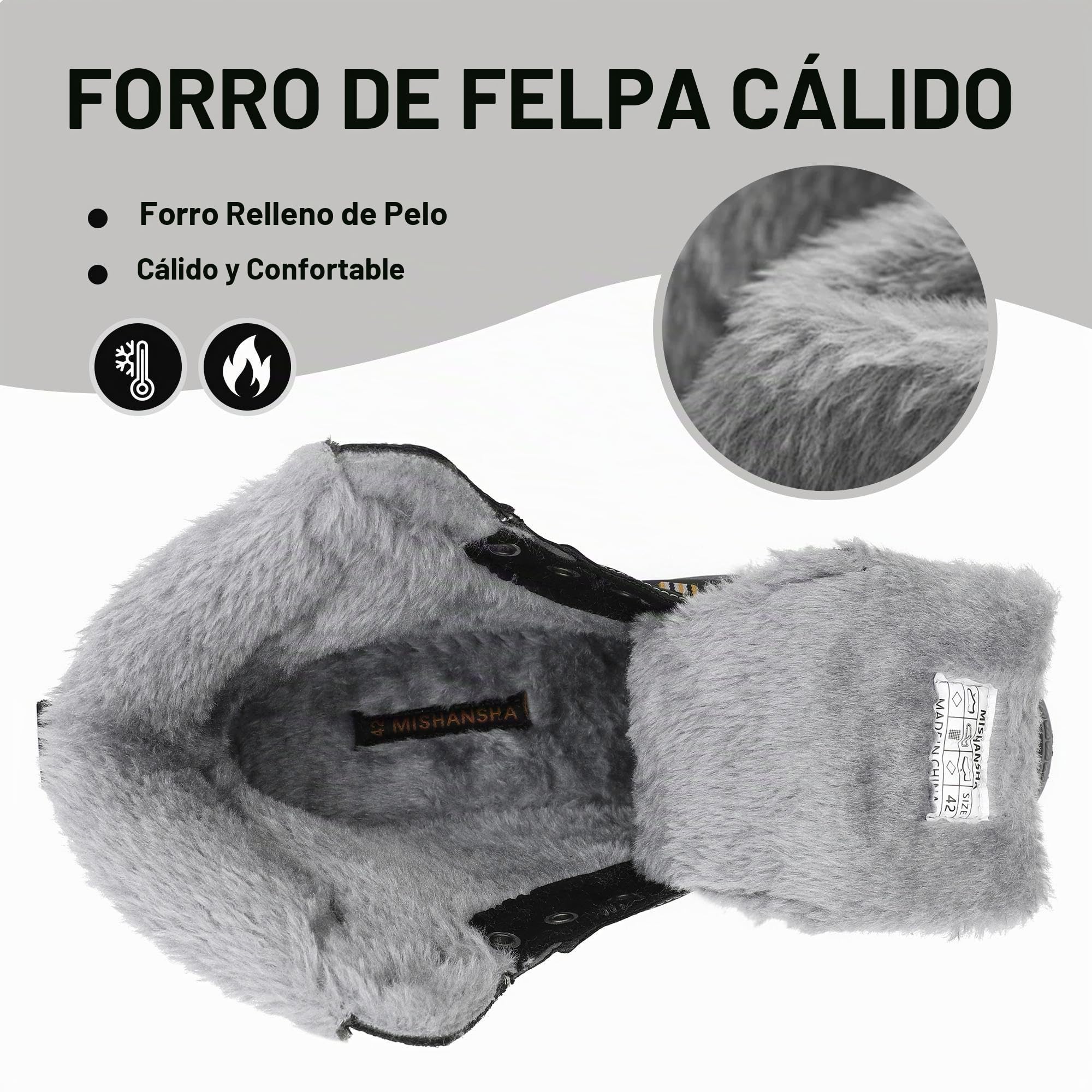 Mishansha Botas de invierno para hombre, con forro cálido, impermeables, color rosa