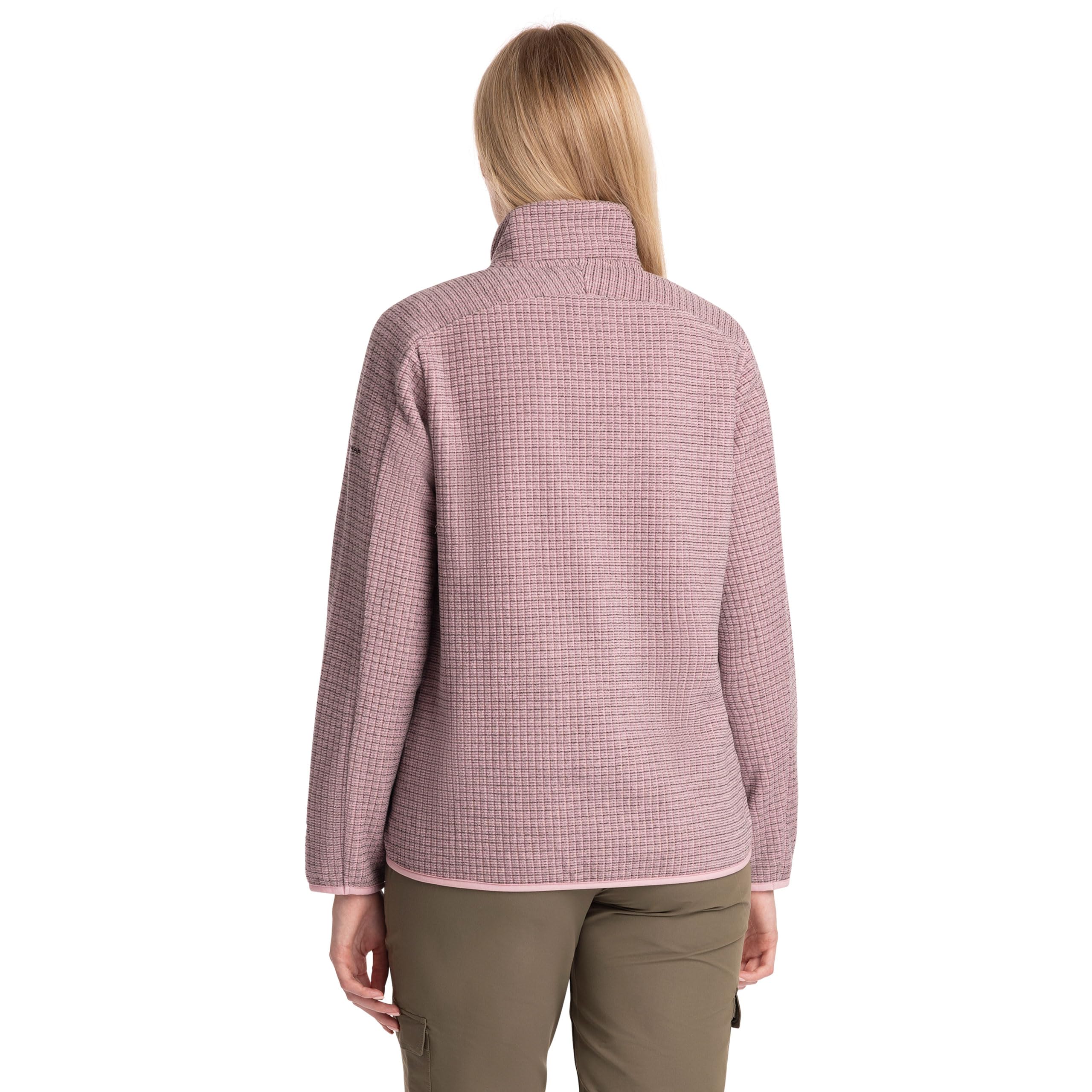 Trespass Celia - Forro polar texturizado para mujer, parte trasera cepillada, 2 bolsillos con cremallera, uniones elásticas, punto, 100% poliéster