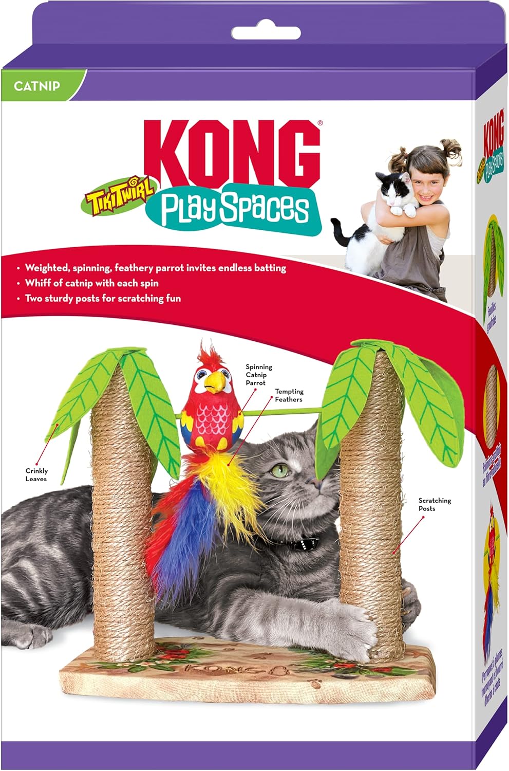 KONG Play Spaces Tiki Twirl Palm Tree Cat Scratcing Posts