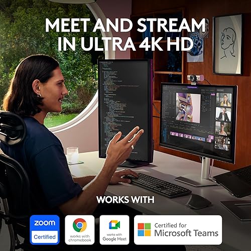 Miniatura 2 de Logitech MX Brio Ultra HD 4K Collaboration, Streaming Webcam, 1080p at 60 FPS, Show Mode, Works with Microsoft Teams, Zoom, Google Meet, Nintendo