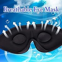 Vista 4 de Máscara de sueño 3D para niños, con bloqueo de luz, antifaz contorneada de espuma viscoelástica para dormir, correa ajustable para los ojos