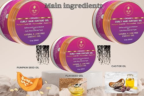 Miniatura 2 de Los rizos definen y estilizan el gel de natillas, mejora la definición de tus rizos y mantiene tu estilo. Formulado con linaza, semillas de calabaza