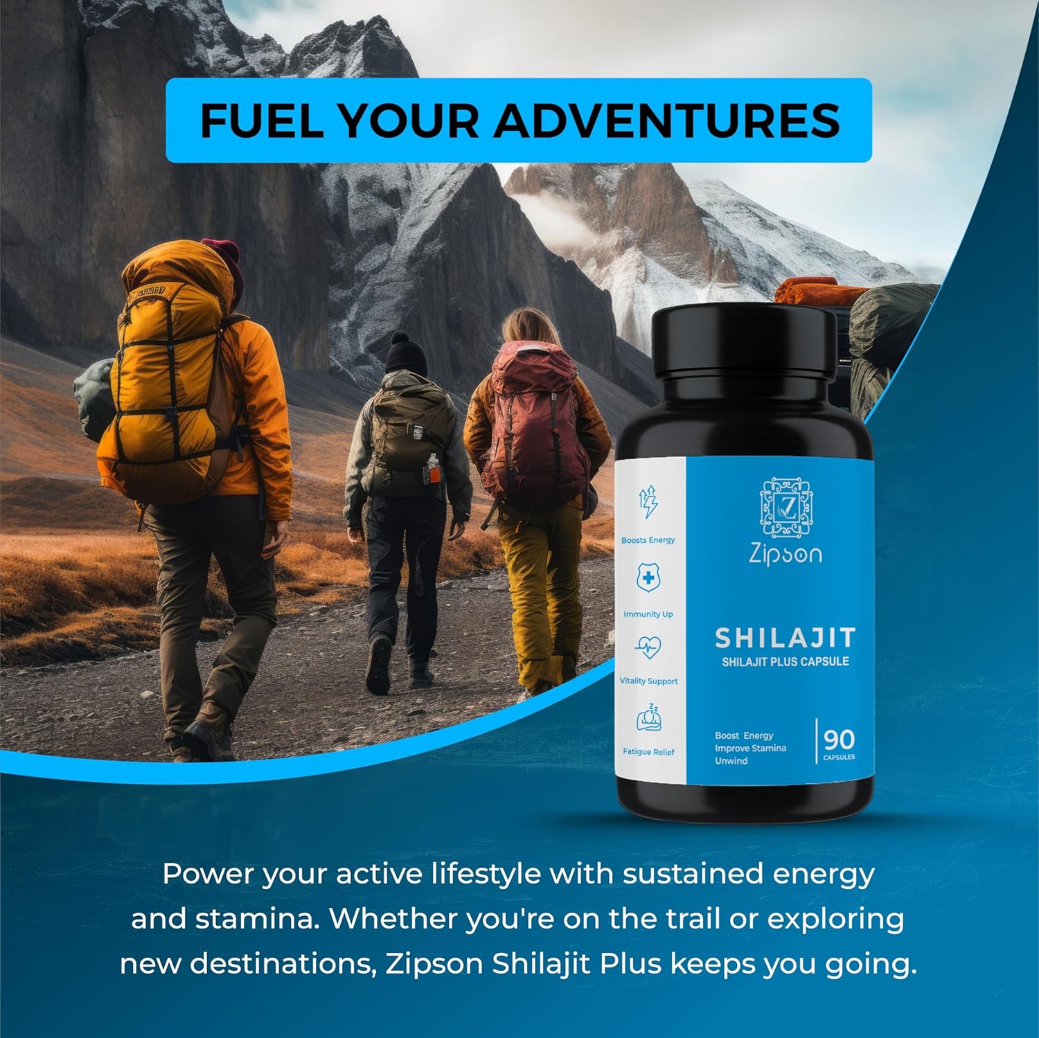 Shilajit for Men & Women | 90 Capsules | Himalayan Formula for Extra Power, Stamina & Immune Support | with Natural Fulvic Acid | Non-GMO | 500mg Per Serving