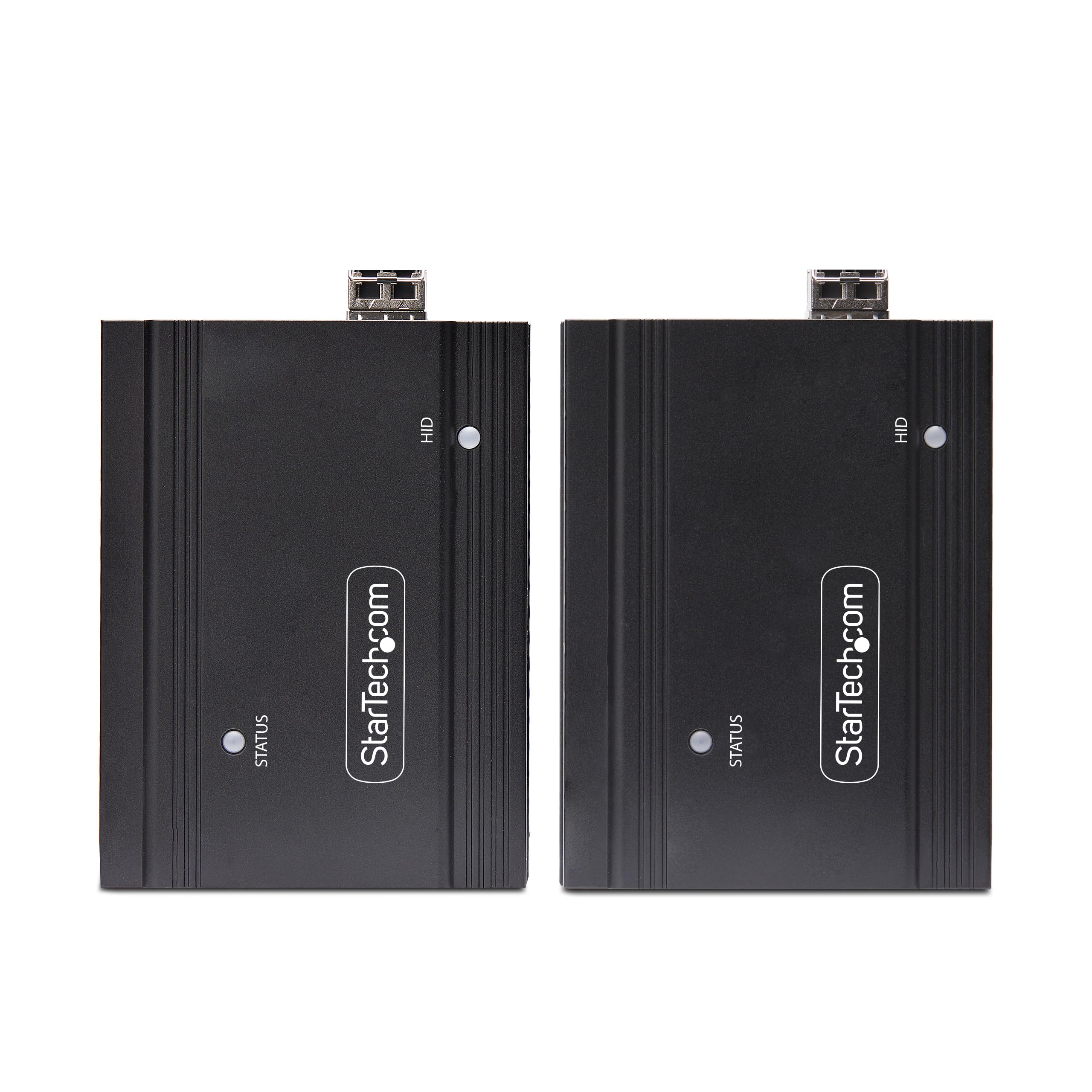 StarTech Extendeur KVM DisplayPort sur Fibre Multimode - 4K 60Hz - 300m | Kit d'extension de console, Modules SFP+ préinstallés, EDID, Sans logiciel, FD121-KVM-EXTENDER