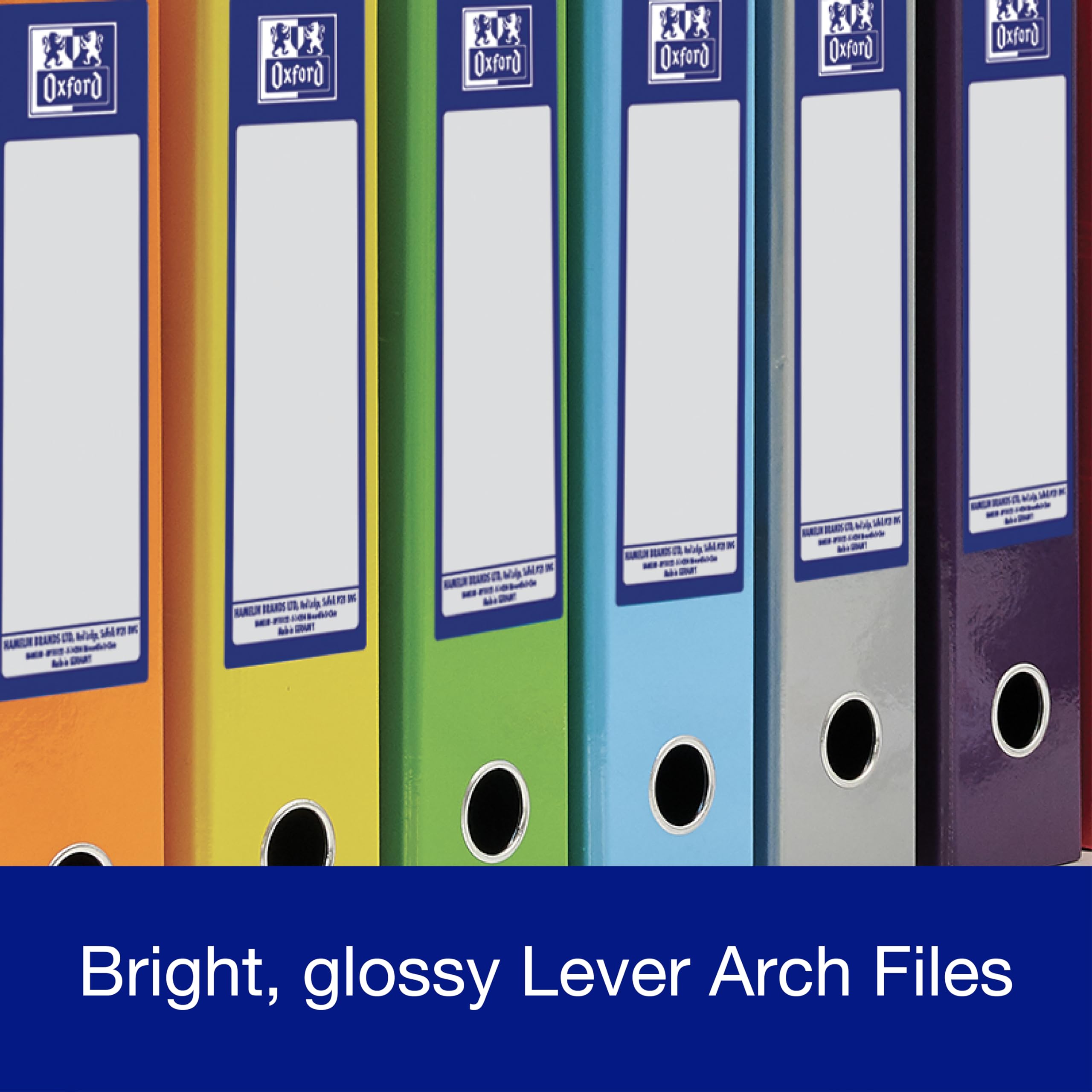 Oxford Premium A4 Lever Arch File, Bright Green Single Folder, Heavy Duty, Light Green - Image 3