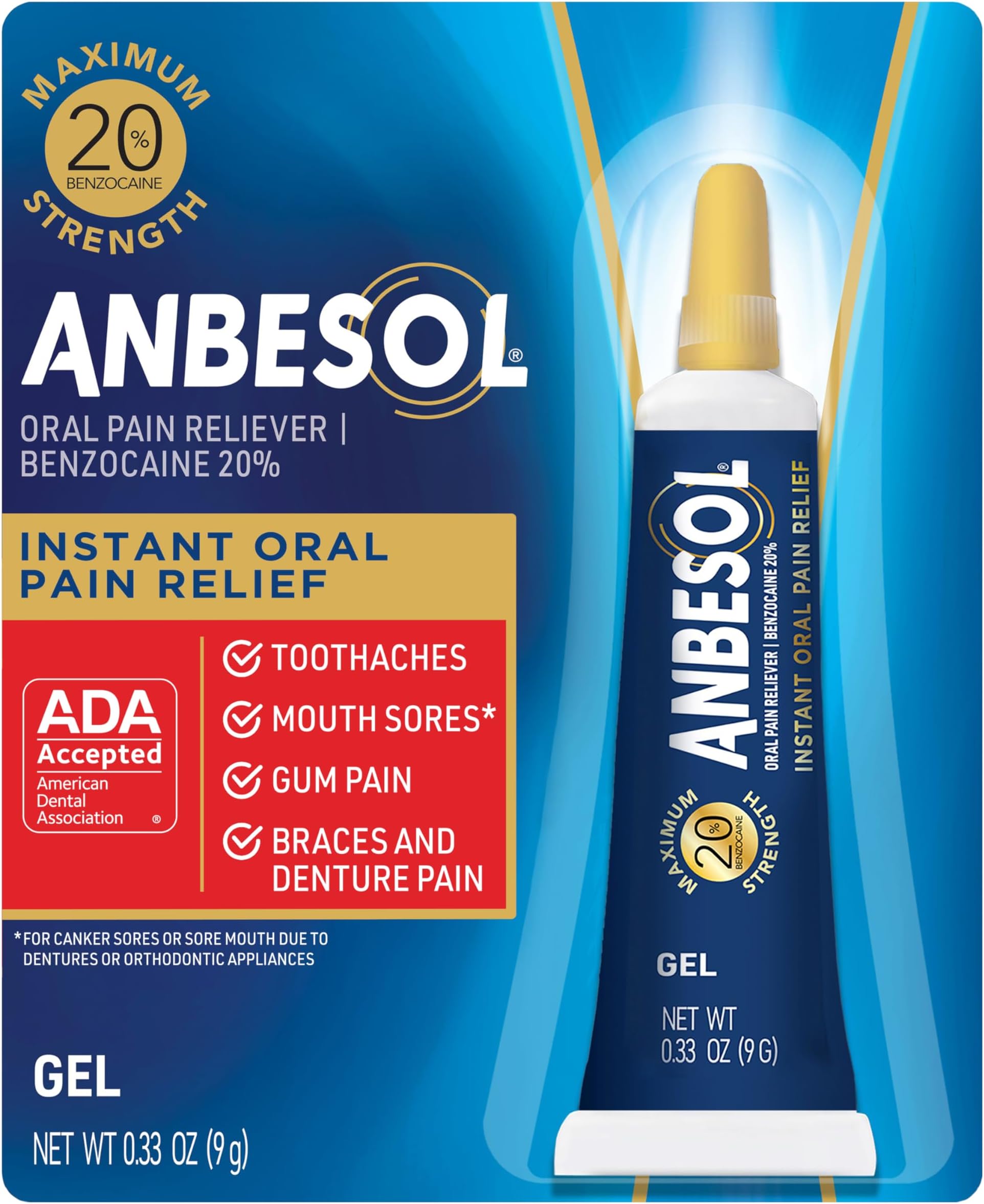Anbesol Gel Maximum Strength (0.33oz)
