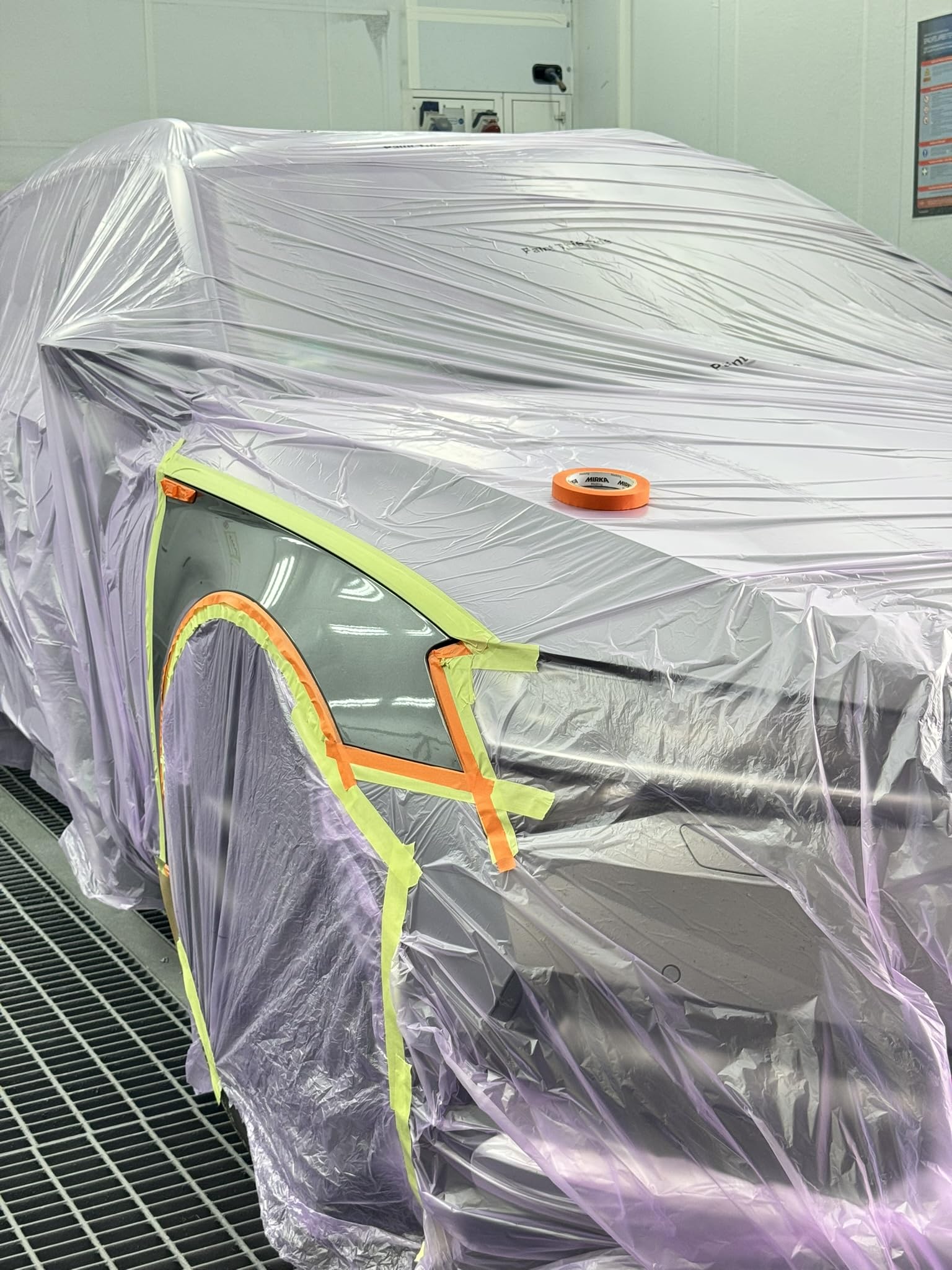 AllorA Profi Abdeckfolie | farbhaftende Lackierfolie | Abdeckmaterial für Lackierarbeiten | Lackierschutzfolie (5m x 120m (10 mμ) lila)