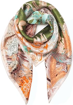 SHIROUYU 100% Pure Mulberry Silk Square Scarf 35