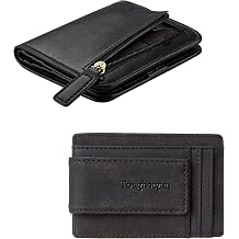 Toughergun Womens Genuine Leather Wallet& Mens Money Clip