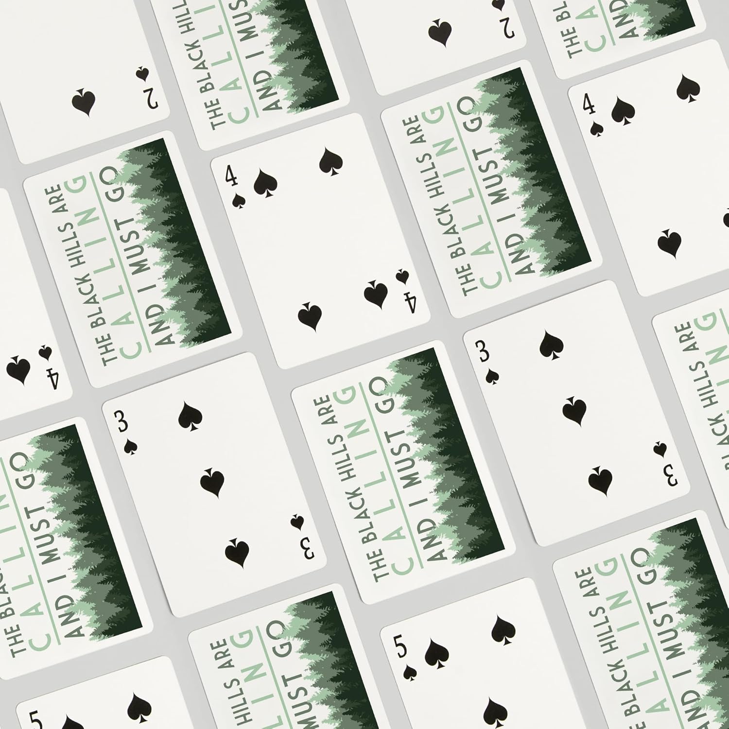 Lantern Press Black Hills, South Dakota, The Black Hills are Calling and I Must Go, Pine Trees, 52 Playing Cards for Adults, Poker Size Card Deck