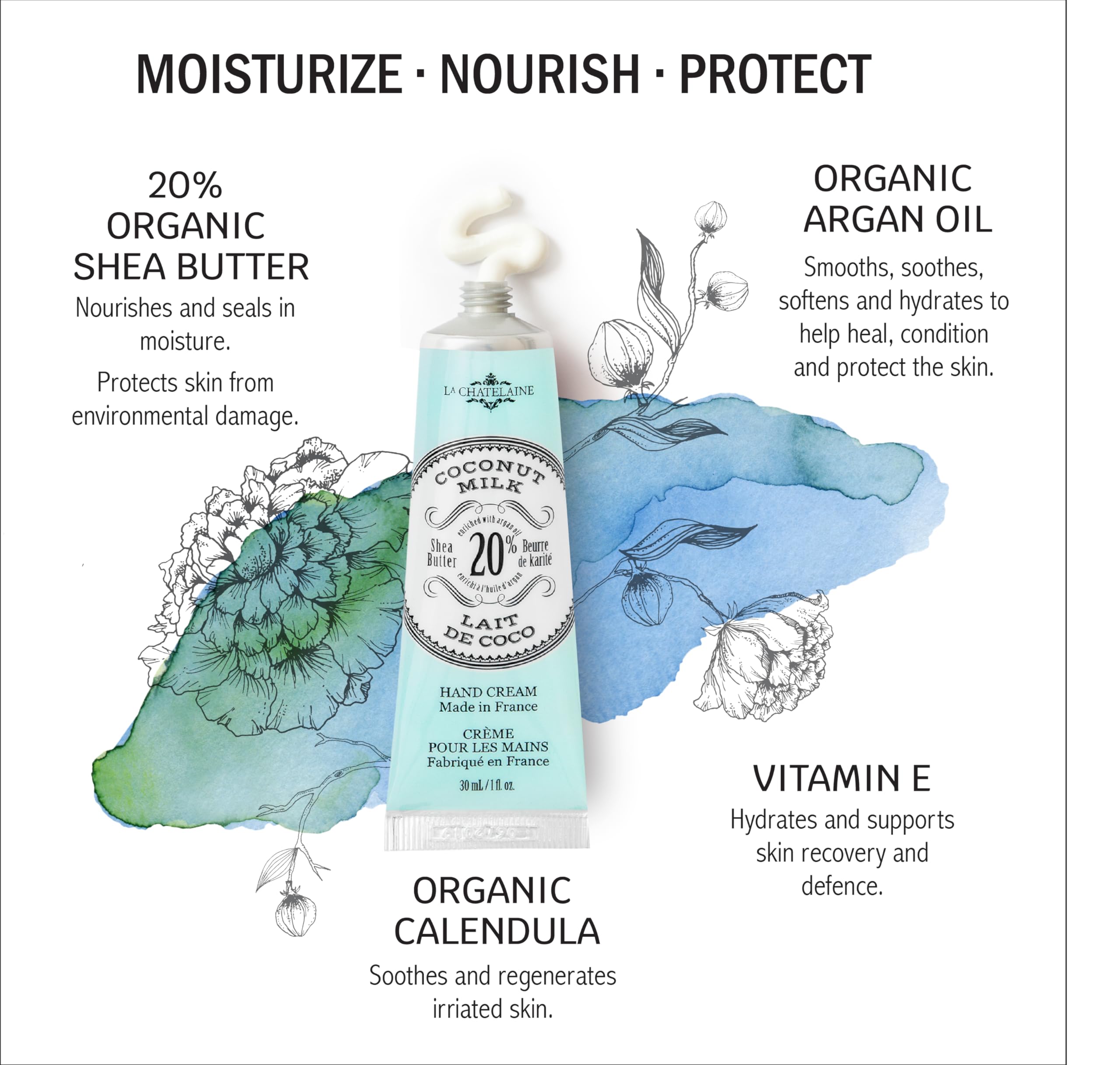 Amazon.com : La Chatelaine 20% Shea Butter Hand Cream Travel Size