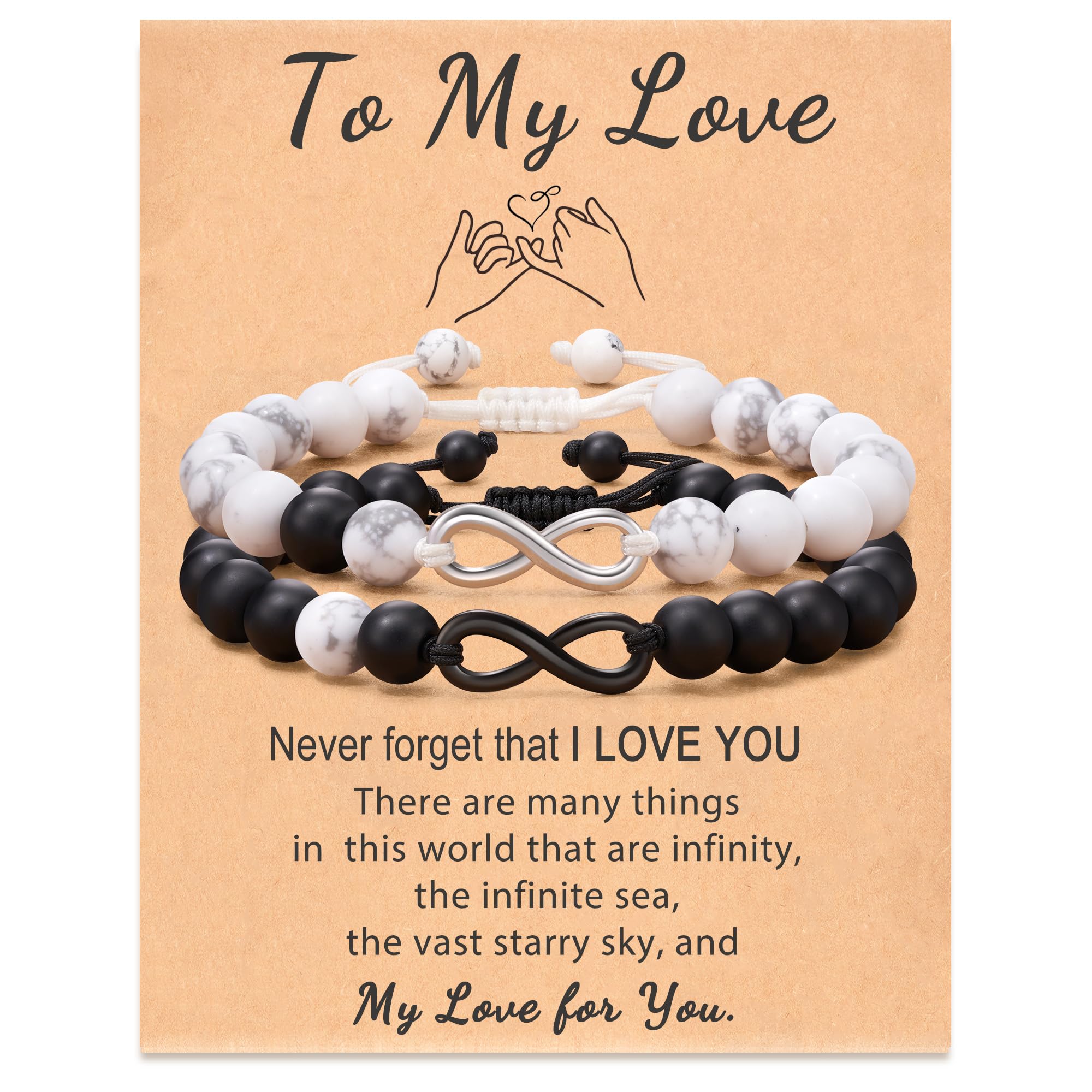 Seyaa Couples Gifts Matching Bracelets Infinity Forever Love Bracelets for Boyfriend Girlfriend Lover, Stone, no gemstone (B0CH8JN7PR) Amazon Price History, Amazon Price Tracker