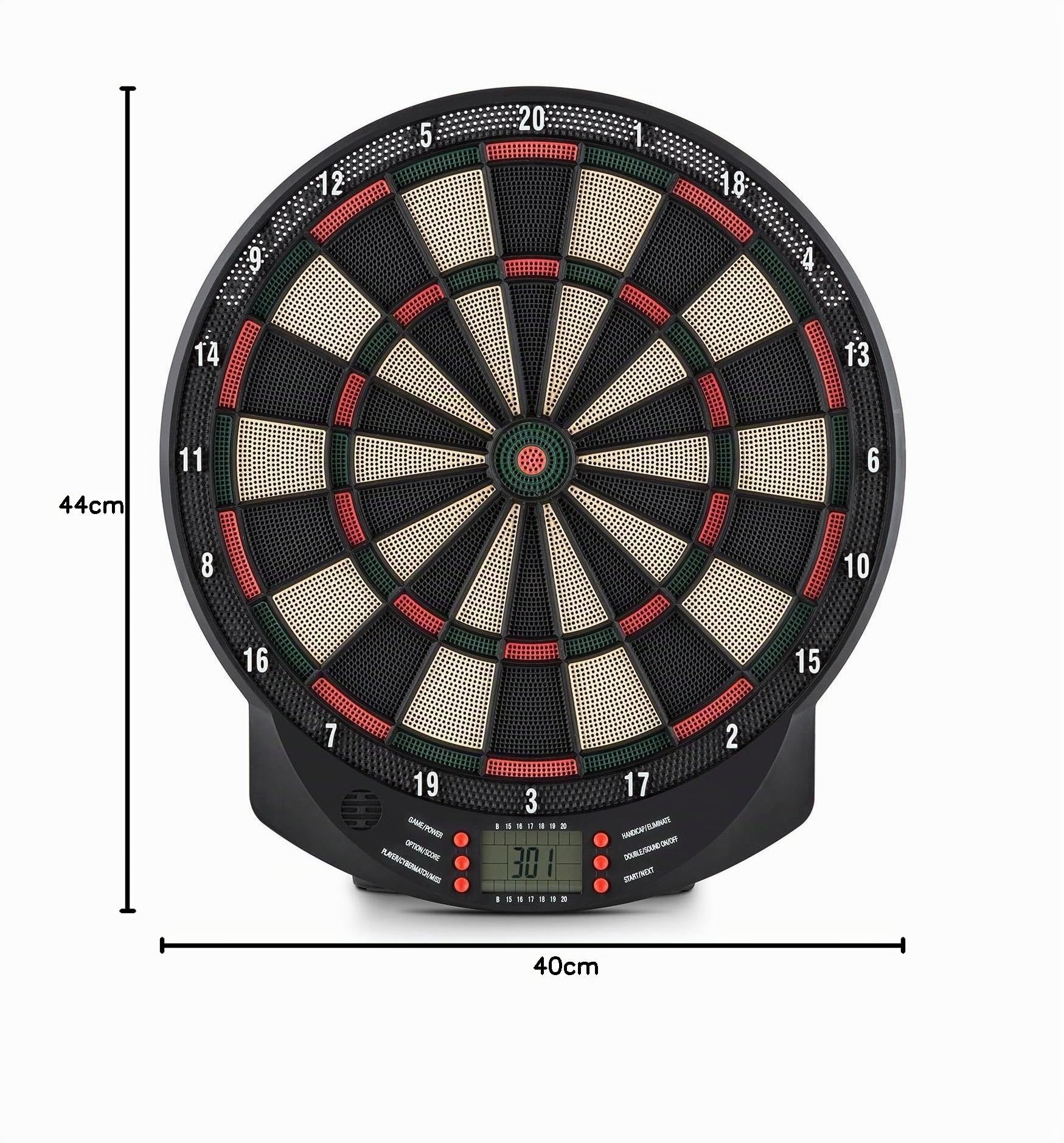 Oneconcept Dartomat - Tablero de Dardos electronico con Indicador LED, Diana Electrónica, Tablero de Dardos, 26 Juegos Disponibles, hasta 8 Jugadores, Accesorios Montaje Incluido, Negro