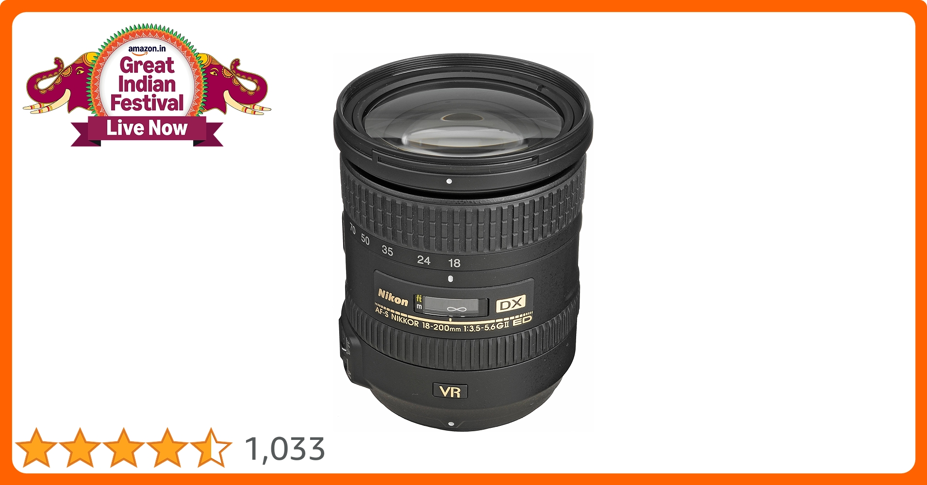 ❁美品❁ニコン Nikon AF-S DX 18-200mm ED VR Nikon 18-200mm F/3.5-5.6G IF-ED AF-S VR II DX Telephoto Zoom