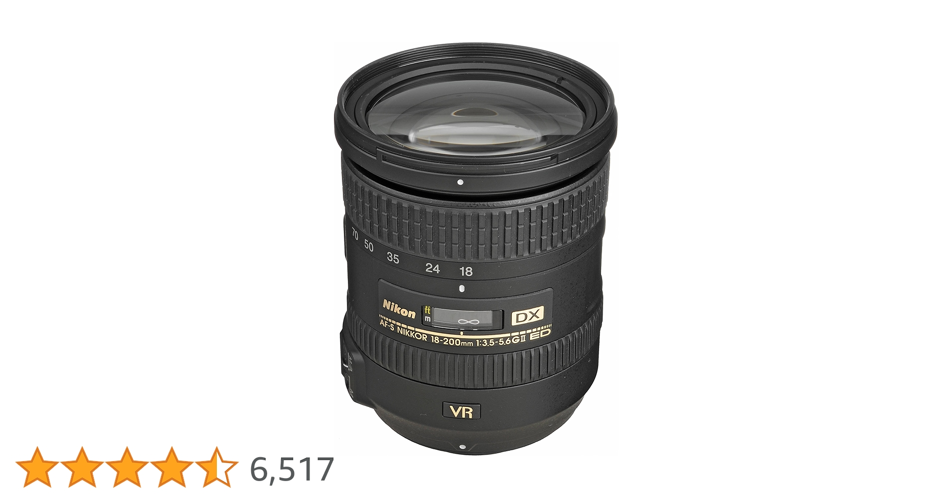 Nikon 18-200mm f/3.5-5.6G AF-S ED VR II Nikkor Telephoto Zoom Lens