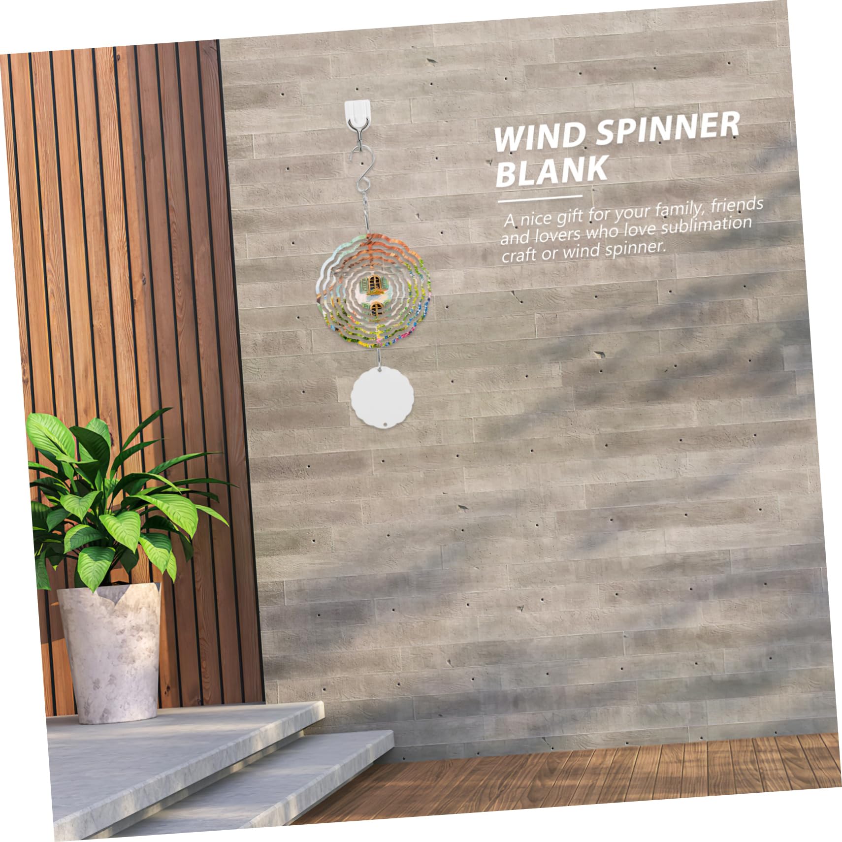 Toyvian 5 Stück Aluminium Rotierender Windspiel Windspiel Aus Aluminium Deko Windspinner Sublimationsspinner Outdoor-Windspiel Windspiele Im Freien Windspiel-Dekoration Weiß