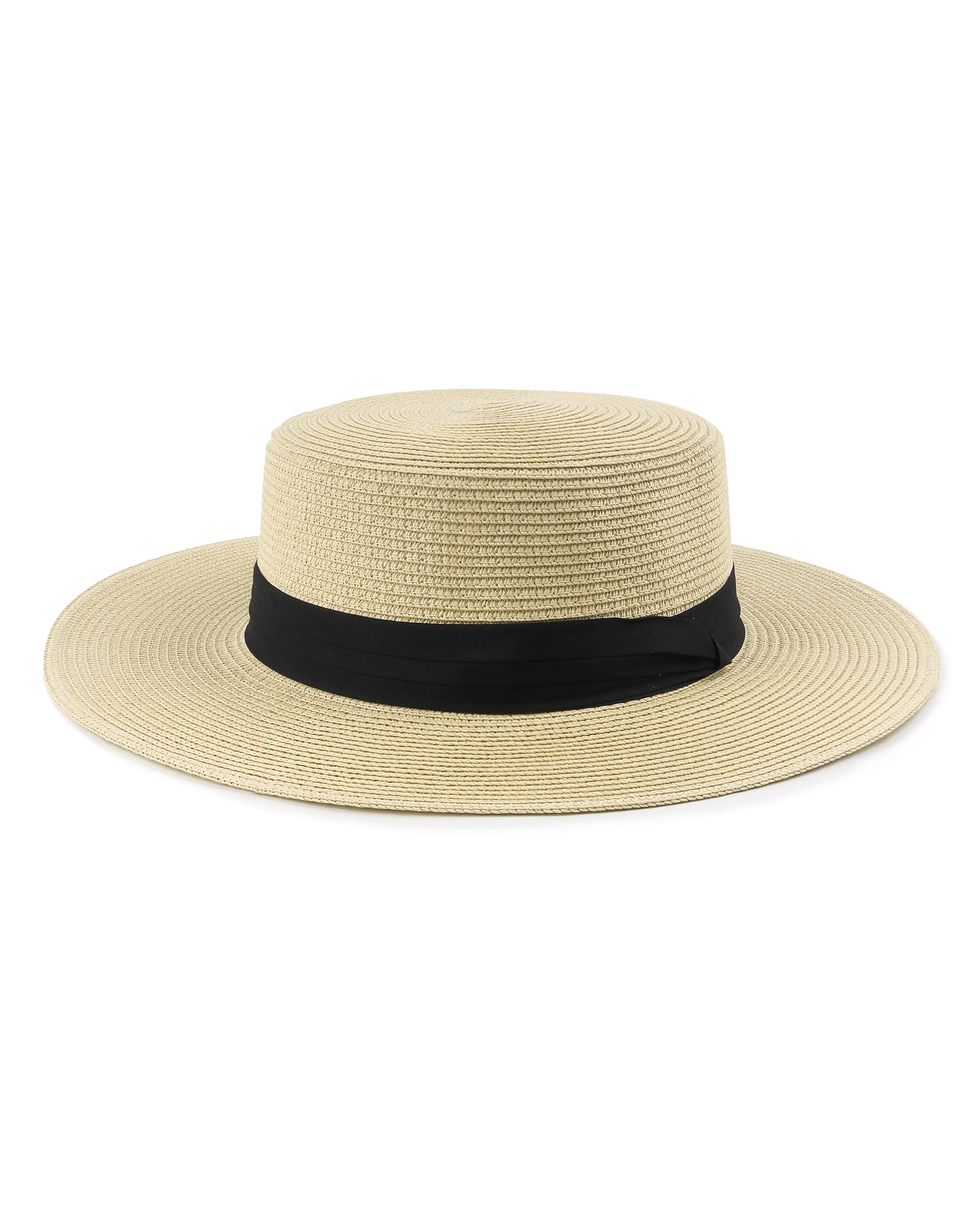 Zylioo Sombrero de paja XXL Boater Cabeza Grande, Sombrero Panamá, Sombrero de Sol con Ala Ancha, Sombrero de Verano de Gran Tamaño UV Sombrero de Verano Sombrero de Playa