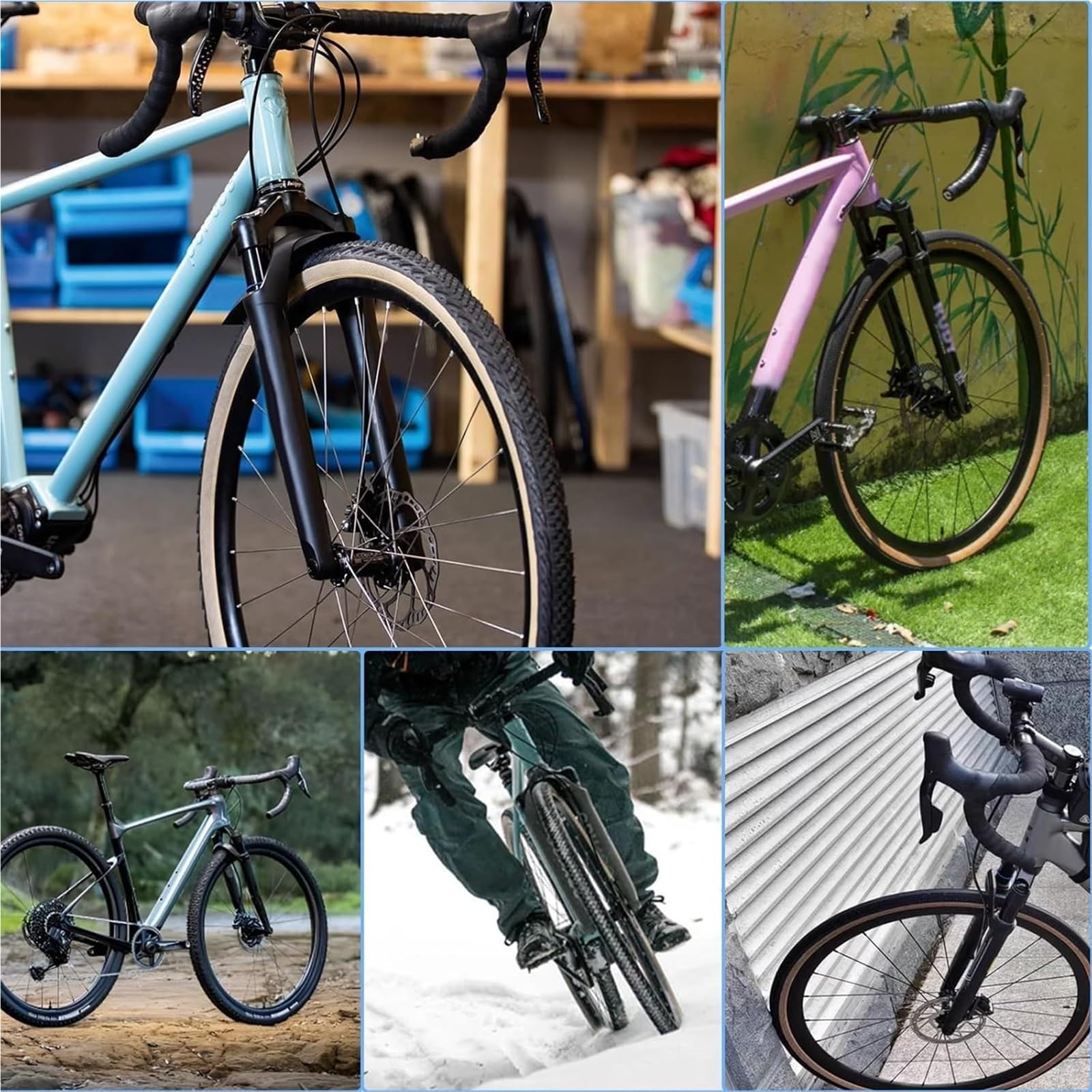VZXATYOP Rennrad-Federgabel 700C Gravel-Rennradgabel 50 Mm Federweg 100 * 12 Mm Steckachse Manuelle Verriegelung Scheibenbremse Fahrrad-Vorderradgabel