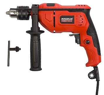 KHADIJA 650 Watt 13mm Power Impact Reverse Forward Rotation Drill Machine with Speed Regulator, Red