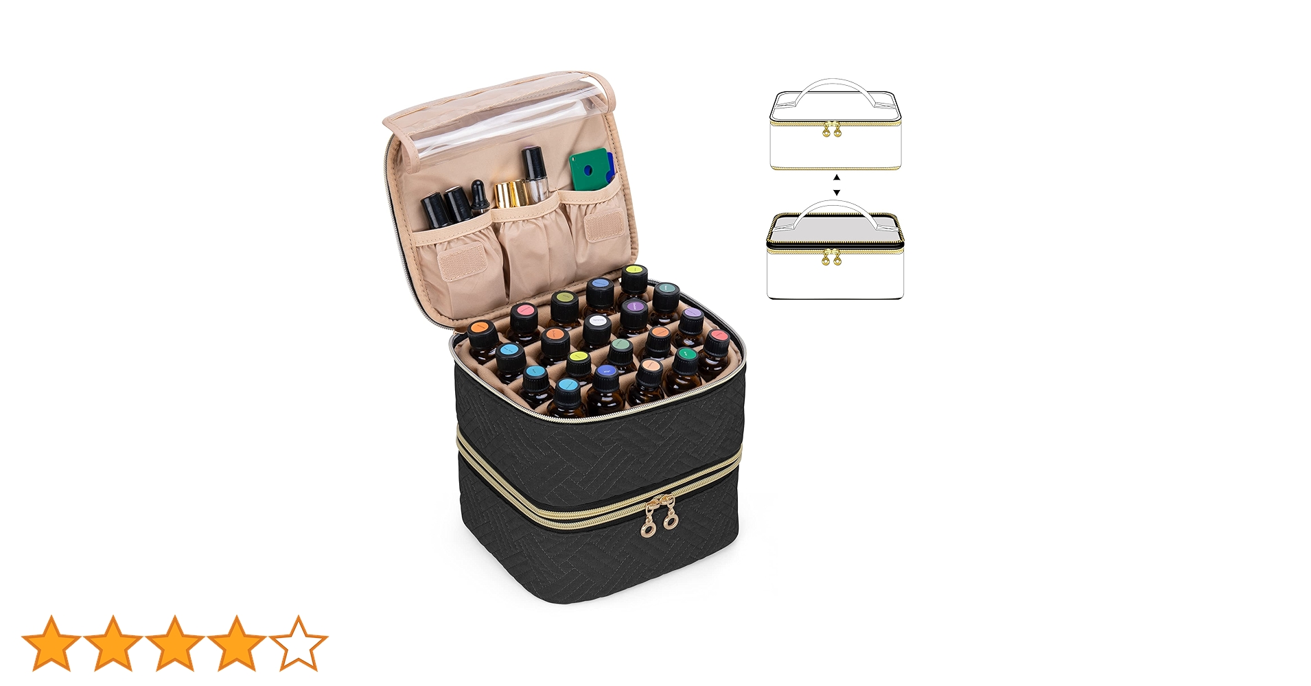 Amazon.co.jp: Luxja アロマケース 40本用(5ml-30ml) 精油ケース