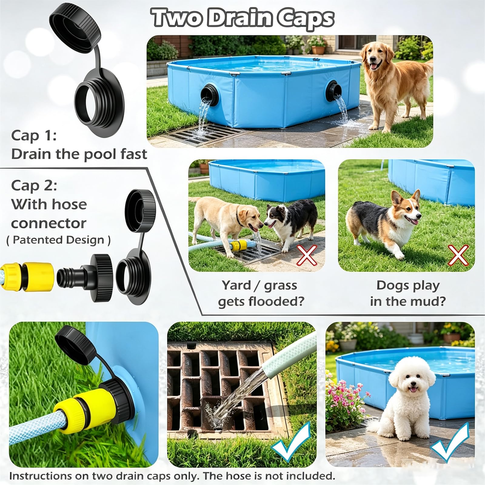 Piscine pour Chien, Piscine Chien Pliable PVC