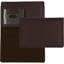 CAROUSELCHECKS Dark Brown Textured Leather Checkbook Cover for Top Stub Personal Checks